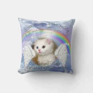 Heavenly Sky With Rainbow  Pet Memorial Cushion