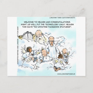 Heavenly Social Media Funny Postcard