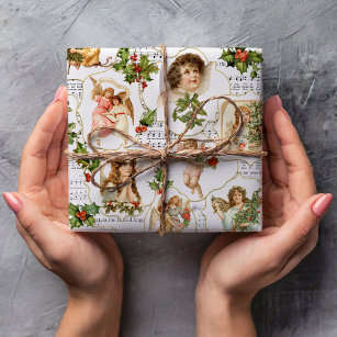Vintage wrapping paper :: santa