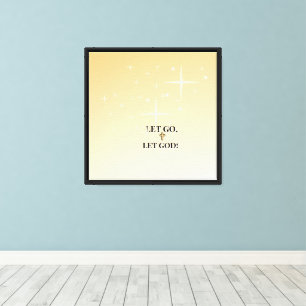 Heaven's Calm Let Go Let God Cross Canvas Print