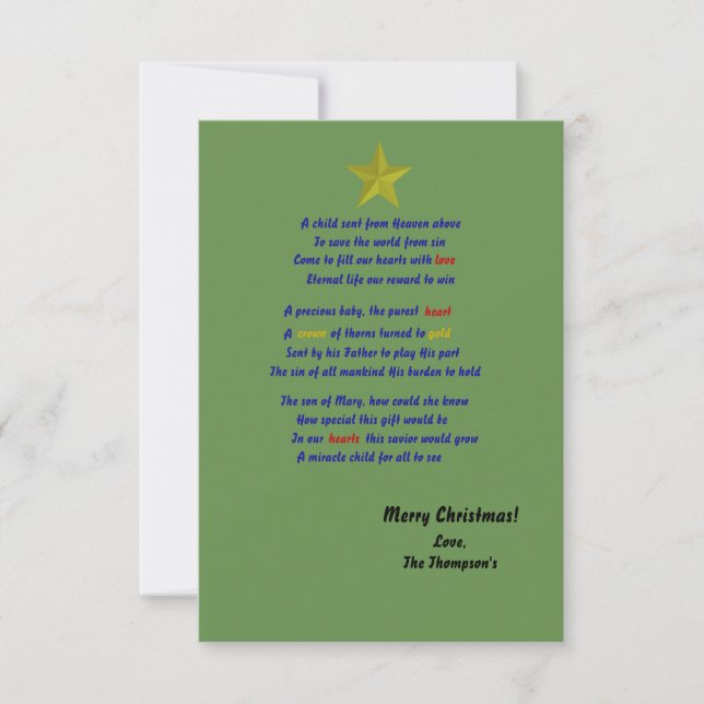 Heaven's child christmas card (Front)