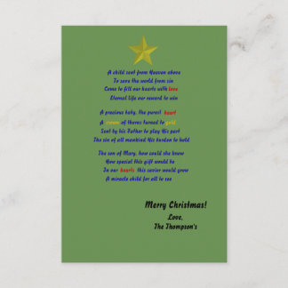 Heaven's child christmas card