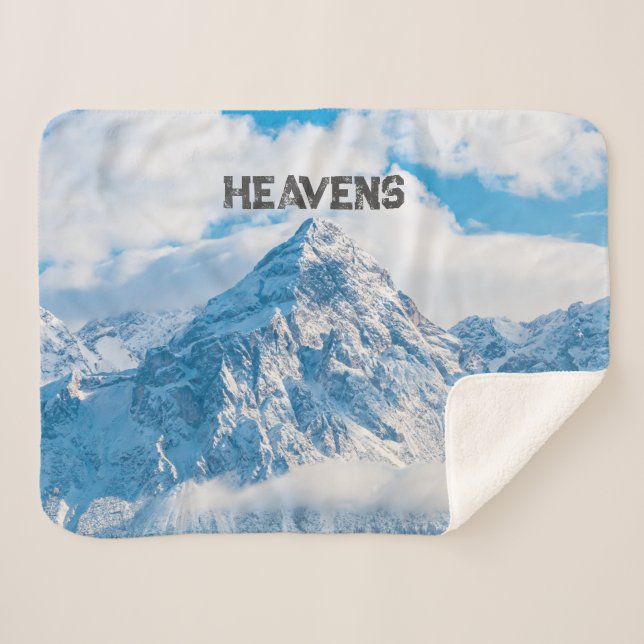 Heavens Custom Image Text Sherpa Blanket (Front (Horizontal))
