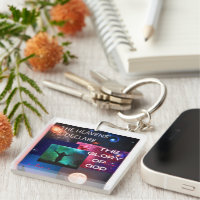 "Heaven's Declare Glory of God" Square Keychain