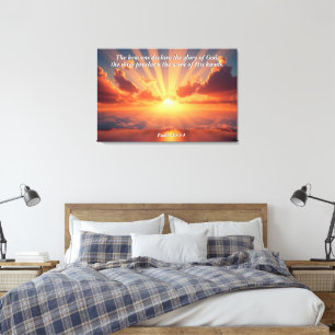 Heavens Declare the Glory: God & Creation Verse Canvas Print