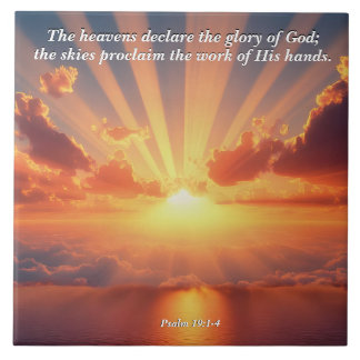Heavens Declare the Glory: God & Creation Verse Tile