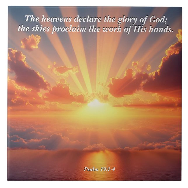 Heavens Declare the Glory: God & Creation Verse Tile (Front)