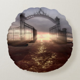 Heavens Gate Round Cushion