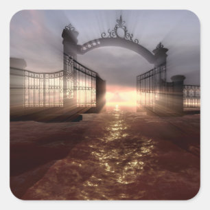 Heavens Gate Square Sticker