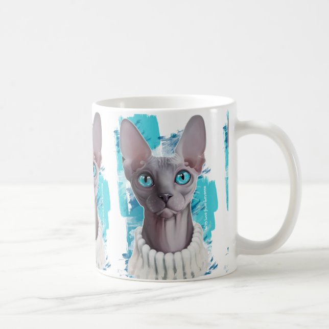 Heavens in the eyes (Sphynx cat) Coffee Mug (Right)