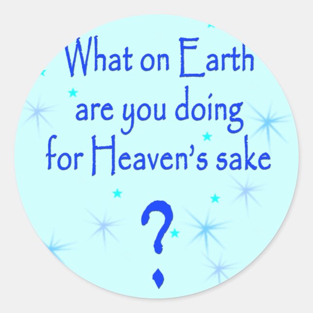 Heaven's Sake Sticker Sheets (Front)