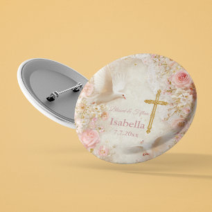 Heaveny Blush & Gold Quince, custom 3 Cm Round Badge