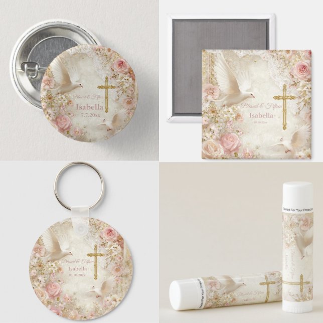 Heaveny Blush & Gold Quince, custom Key Ring (Creator Uploaded)