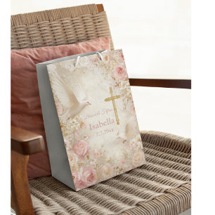 Heaveny Blush & Gold Quince, custom Medium Gift Bag