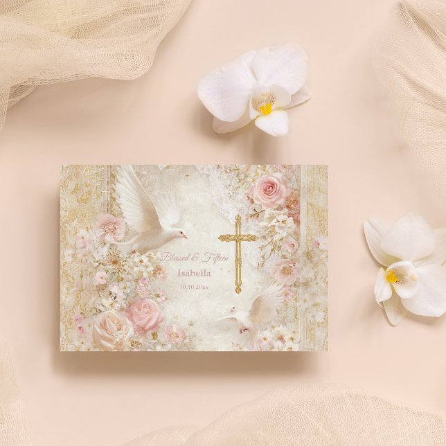 Heaveny Blush & Gold Quince, custom Postcard (Creator Uploaded)