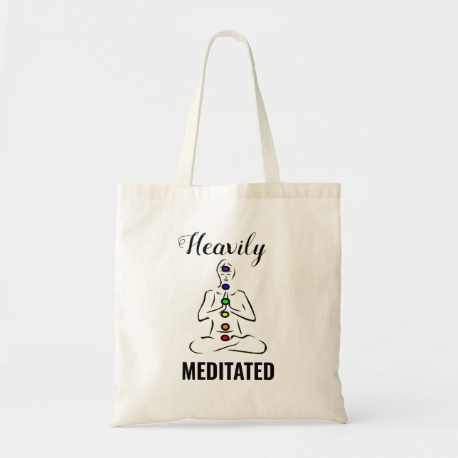 Heavily Meditated Chakra Meditation Tote Bag (Front)