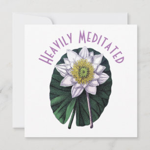 Heavily Meditated Funny Lotus Invitation