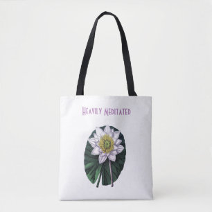 Heavily Meditated Funny Louts Yoga Tote Bag