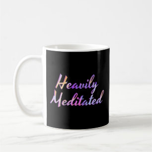 Heavily Meditated Pink Mauve Aqua Blue Coffee Mug
