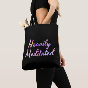 Heavily Meditated Pink Mauve Aqua Blue             Tote Bag
