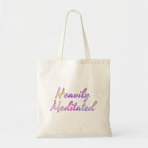 Heavily Meditated Pink Mauve Aqua Blue Tote Bag