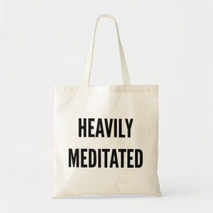Heavily meditated yoga funny Christmas Tote Bag
