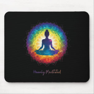 Heavily Meditated Yoga Inspirational Peaceful Zen Mouse Pad