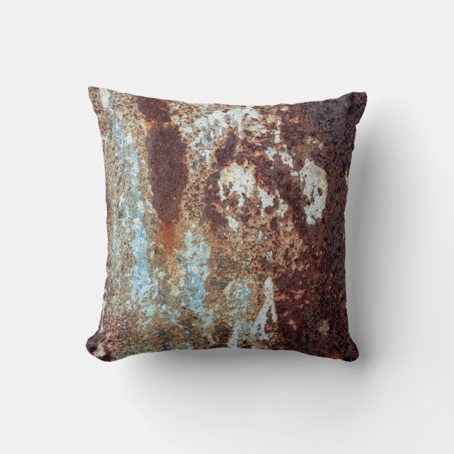 Heavily Rusted Metal Pattern Cushion (Front)