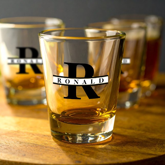Heavy Bold Monogram Black/Gold ID613 Shot Glass (Creator Uploaded)