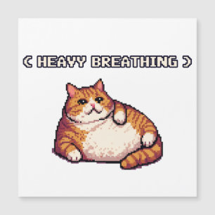 Heavy breathing fat cat meme pixel art