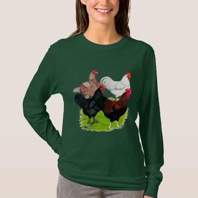 Heavy Breed Rooster Quartet T-Shirt (Front)
