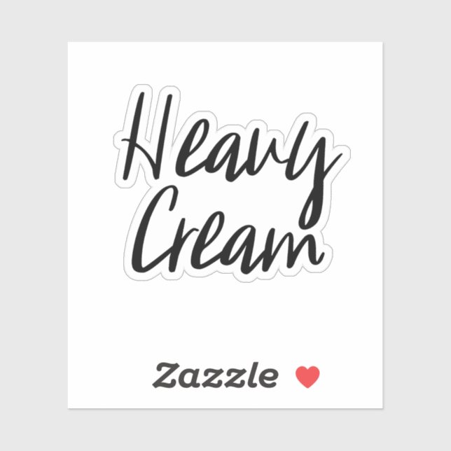 Heavy Cream Storage Sticker (Sheet)