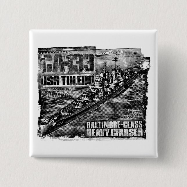 Heavy cruiser Toledo Button (Front)