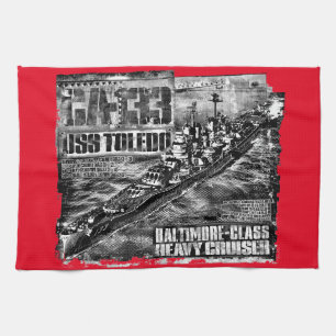 Heavy cruiser Toledo Towels
