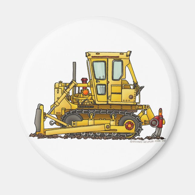Heavy Duty Bulldozer Dirt Mover Construction Magne Magnet (Front)
