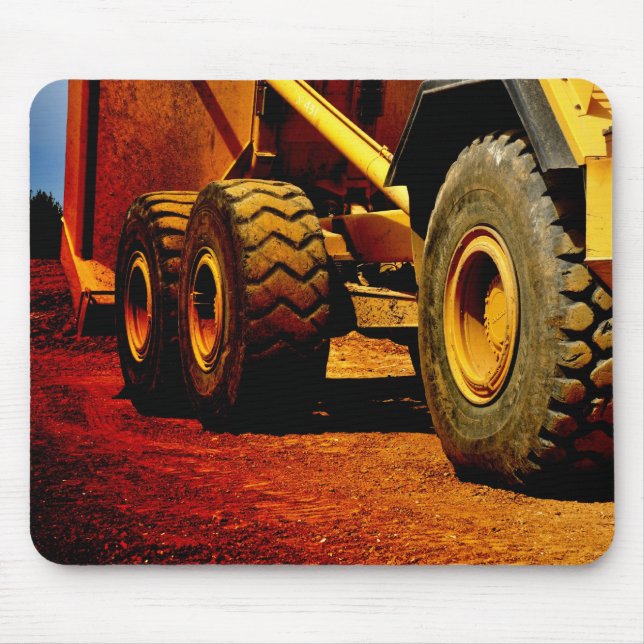 heavy duty construction equipment mouse pad (Front)
