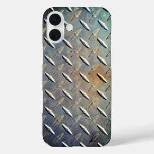 Heavy Duty Diamond Plate Steel Graphic iPhone 16 Plus Case
