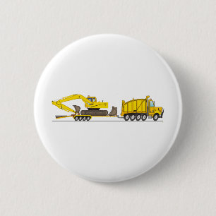Heavy Duty Dump Truck Crane 6 Cm Round Badge