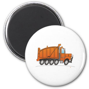 Heavy Duty Dump Truck Orange Magnet