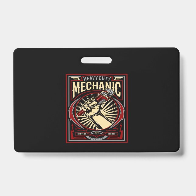 heavy duty mechanic ID badge (Front)