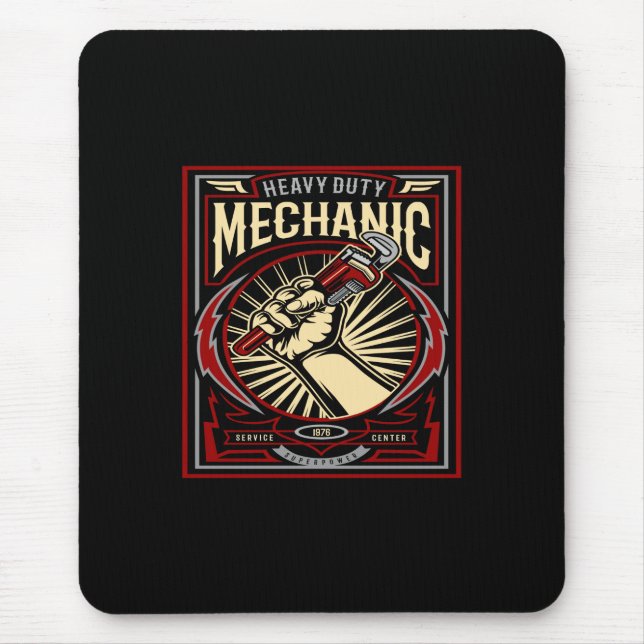 heavy duty mechanic mouse pad (Front)