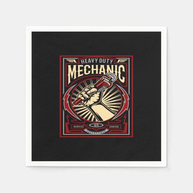 heavy duty mechanic napkin (Front)