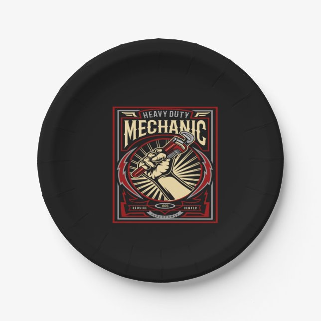 heavy duty mechanic paper plate (Front)