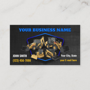 Heavy equipment Business Cards