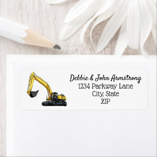 Heavy Equipment Business Excavator Return Address