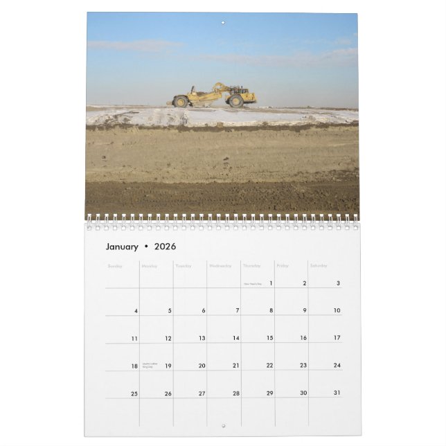 Heavy Equipment Calendar (Jan 2026)