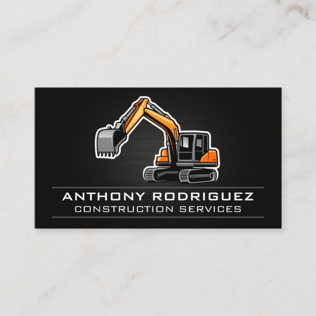 Heavy Equipment | Construction Vehicle Business Card (Front)