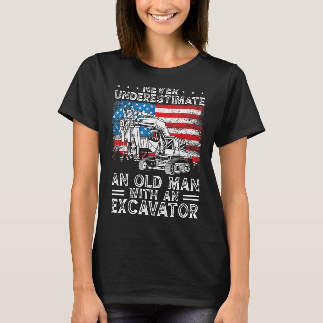 Heavy Equipment Operator Backhoe Operator Men 8 T-Shirt (Front)