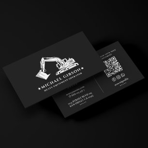Heavy Equipment Operator Contractor Construction Business Card