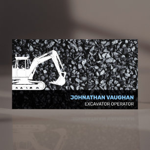 Heavy Equipment Operator Excavation Construction Business Card